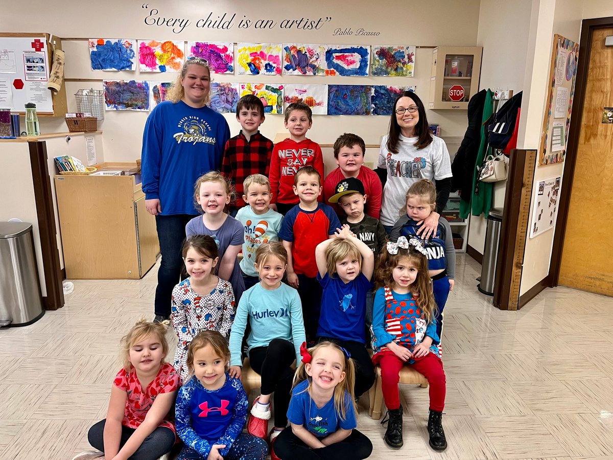 Monday - Red & Blue Day - RLCF Children's Center Dr. Seuss Week